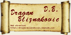 Dragan Bliznaković vizit kartica